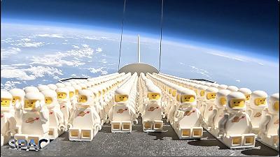LEGO: mille mini-astronauti mandati nello Spazio con una mini-navicella (video)
