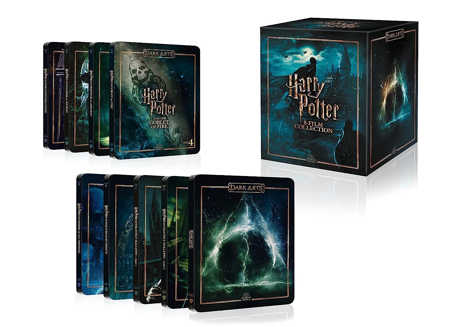 Harry Potter Cofanetto 1-8 Film 4K Ultra HD + Blu-Ray + Steelbook