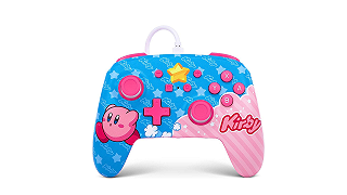 Offerte Amazon: controller cablato PowerA per Nintendo Switch a tema Kirby al prezzo minimo storico