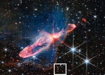 Il telescopio Webb fotografa punto interrogativo cosmico nella costellazione della Vela
