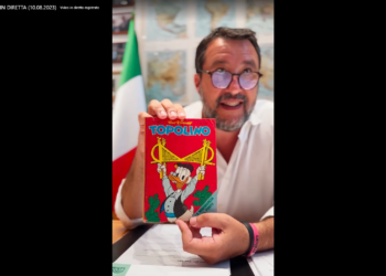 Topolino: Salvini mostra un fumetto sul Ponte di Messina, ma la storia finisce male