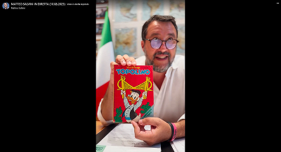 Topolino: Salvini mostra un fumetto sul Ponte di Messina, ma la storia finisce male