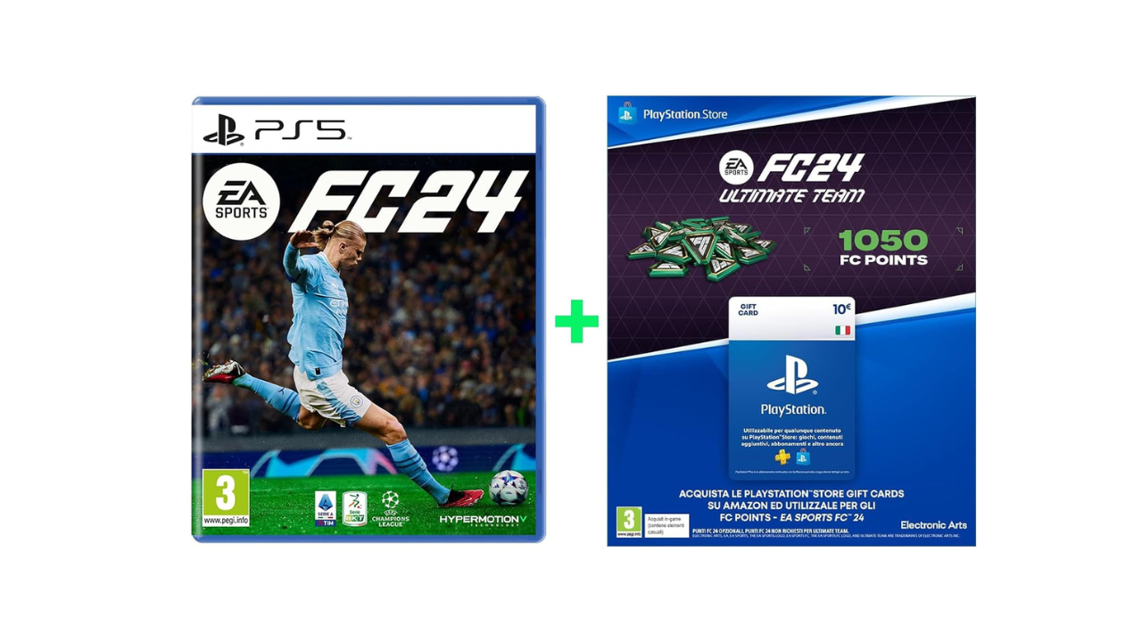 EA Sports FC 24 + 10€ di credito per il PS Store inclusi in