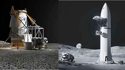 Starship lunare e lander Blue Origin: le caratteristiche delle versioni cargo