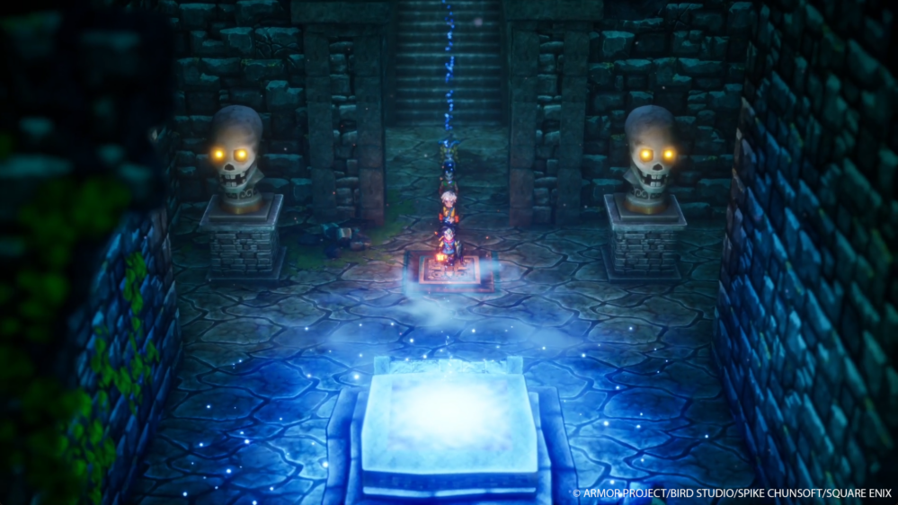 La stanza con i due teschi nel dungeon Necrogond Cave