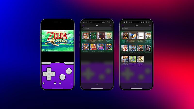 Zelda emulato su un iPhone usando l'app Delta