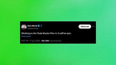 Tesla, il Master Plan 4 arriverà molto presto. Elon Musk: “sarà epico”