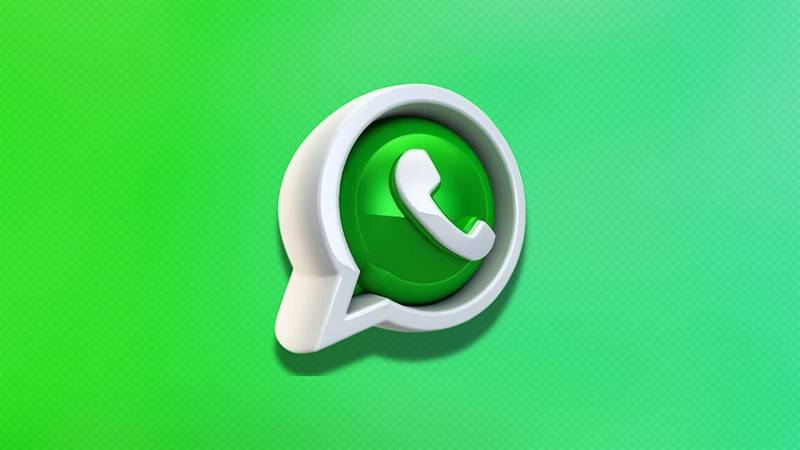 WhatsApp logo 3D su sfondo verde