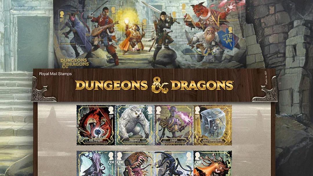 Wayne Reynolds illustra il mondo di Dungeons & Dragons nei francobolli ufficiali della Royal Mail