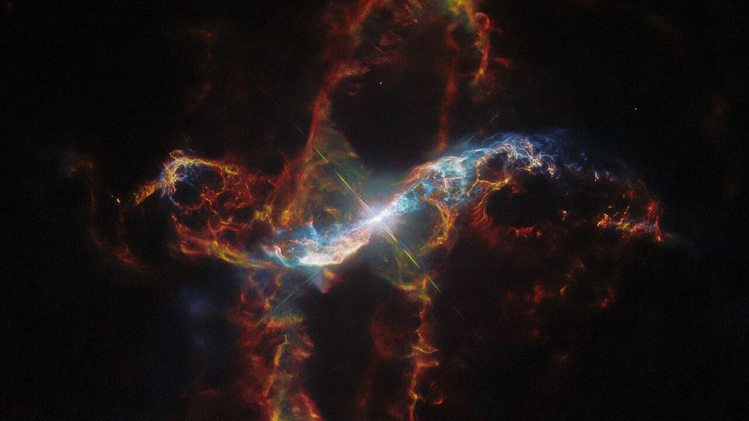 Il telescopio spaziale Hubble rivela i segreti di una stella binaria turbolenta