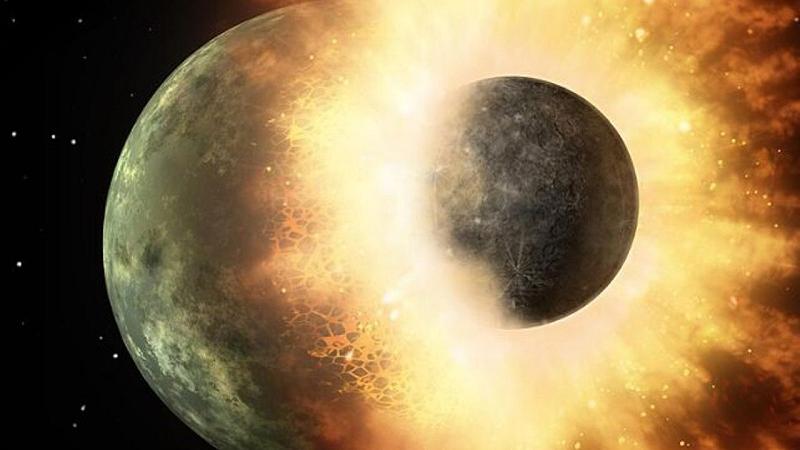 gigantesco impatto che si ritiene abbia portato alla formazione della Luna