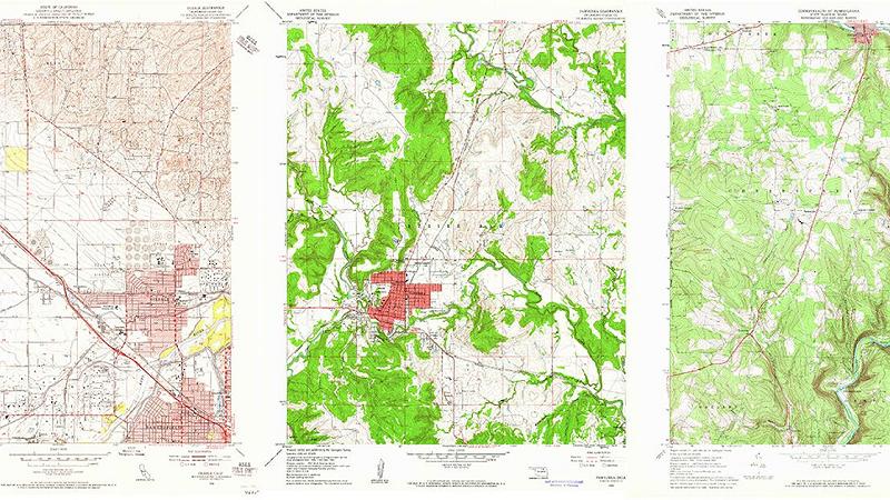 mappe storiche per identificare pozzi petroliferi