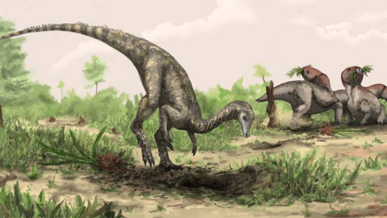 ilustrazione artistica del Nyasasaurus, che potrebbe essere il dinosauro più antico conosciuto