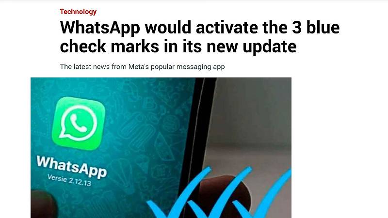 WhatsApp e la FINTA notizia della terza spunta blu