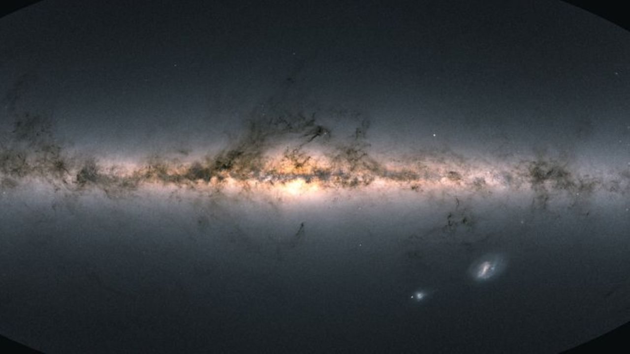 immagine Gaia della Via Lattea e della Grande e Piccola Nube di Magellano