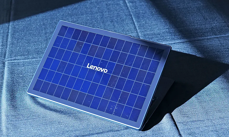 Lo schermo con pannello solare mostrato da Lenovo