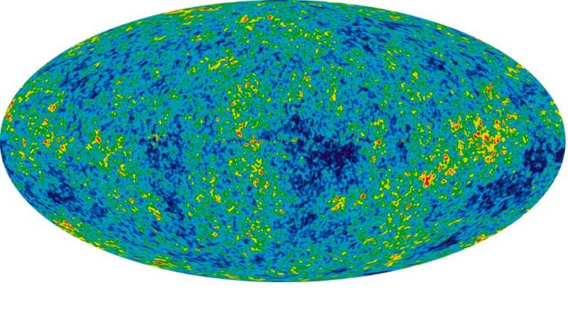 una mappa della radiazione cosmica di fondo