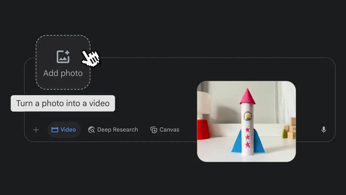 Google lancia la funzione Gemini per trasformare le foto in video con audio AI