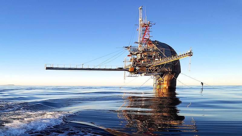 la piattaforma di ricerca FLIP (FLoating Instrument Platform) nell'Oceano Pacifico