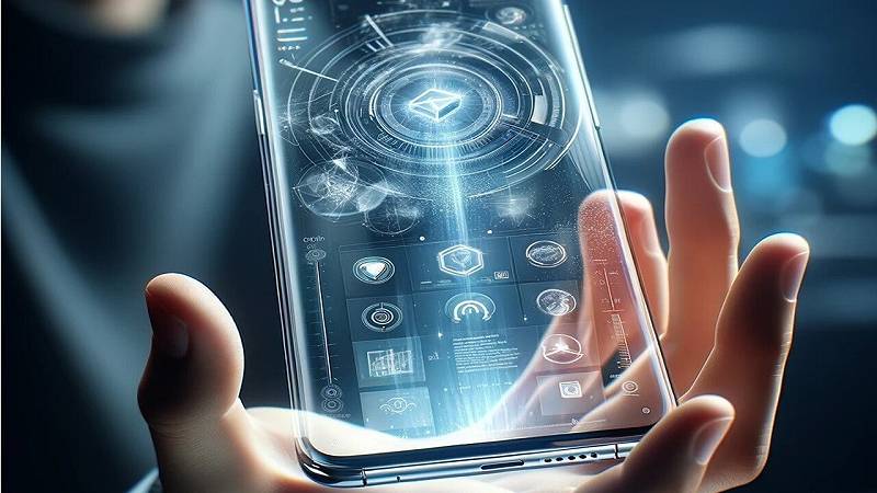 ologrammi su smartphone