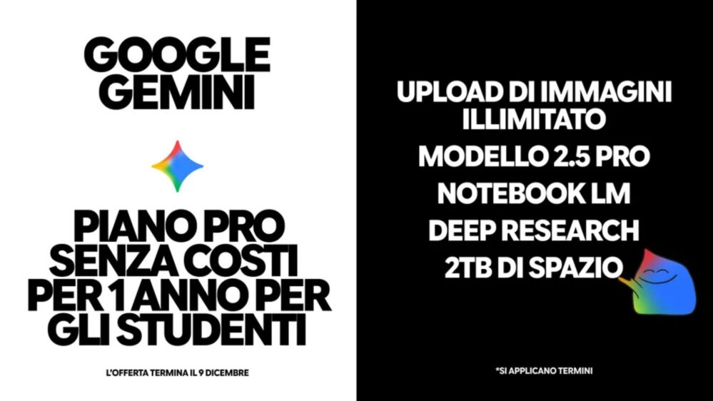 Google Gemini, gratis per gli studenti