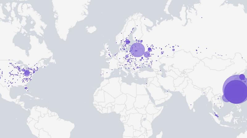 Una mappa mostra la diffusione della minaccia