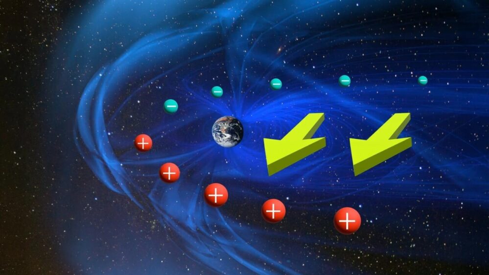 relazione tra distribuzione di carica, forza elettrica e flusso di plasma vicino al piano equatoriale della magnetosfera