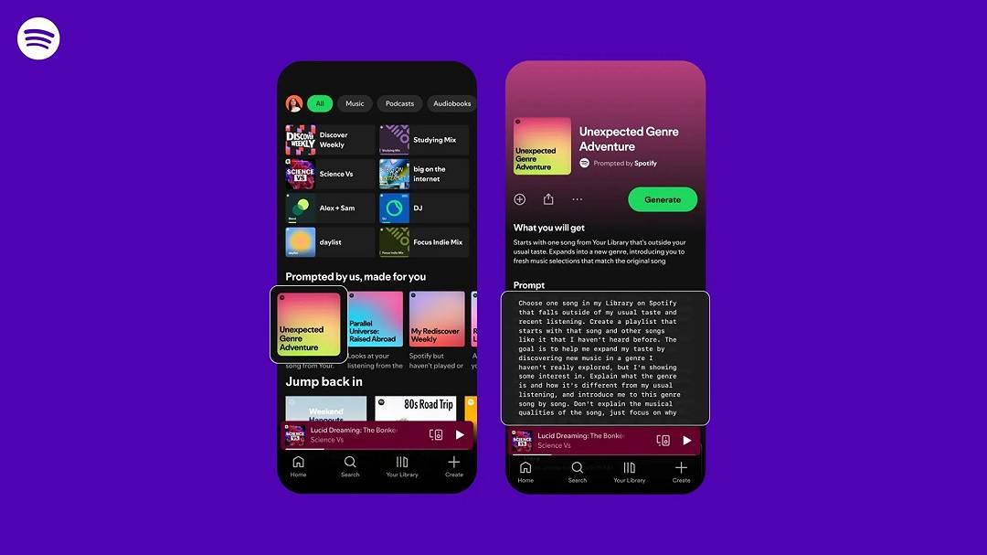 Spotify lancia le Prompted Playlists: più controllo sull’algoritmo