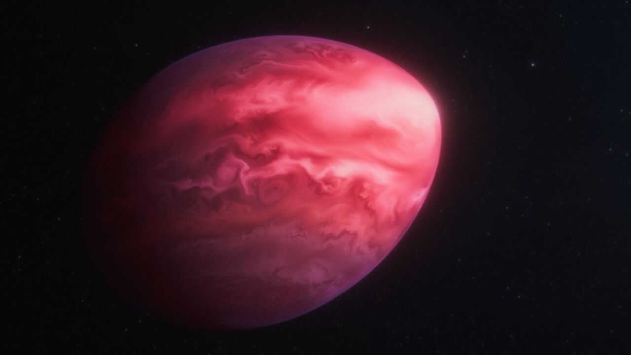 un'illustrazione dell'esopianeta PSR J2322-2650b