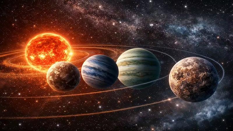 sistema planetario attorno alla stella nana rossa LHS 1903