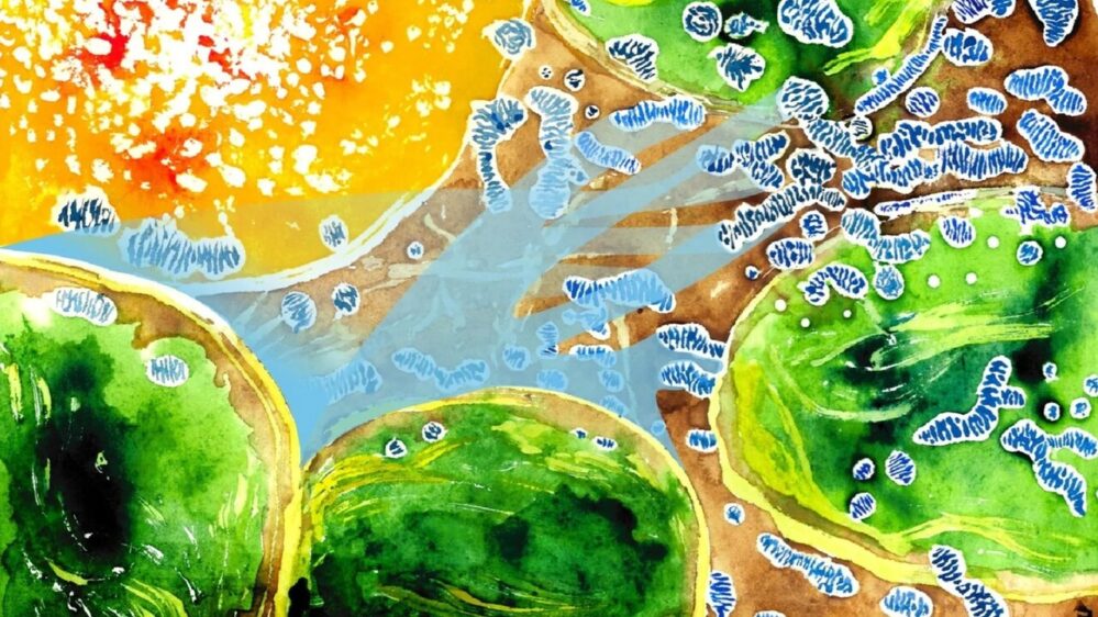 in condizioni di stress, i mitocondri possono ridurre i livelli di ossigeno all'interno dei cloroplasti consumandone di più