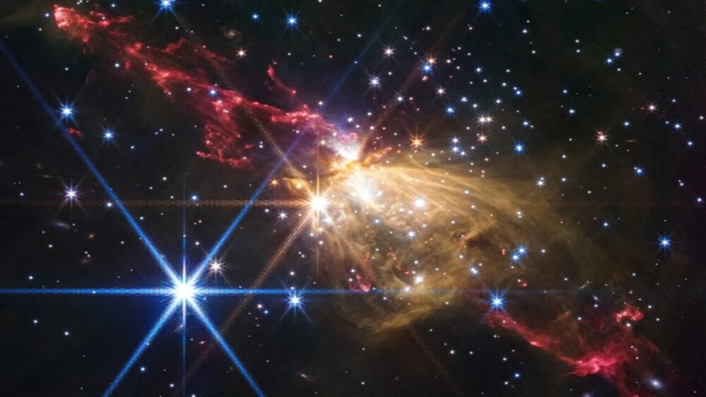 nebulosa Sharpless 2-284 ripresa dal telescopio spaziale James Webb