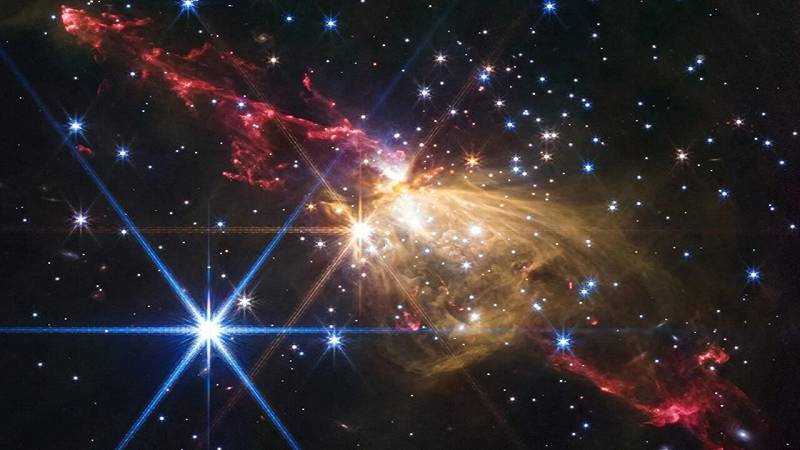 nebulosa Sharpless 2-284 ripresa dal telescopio spaziale James Webb