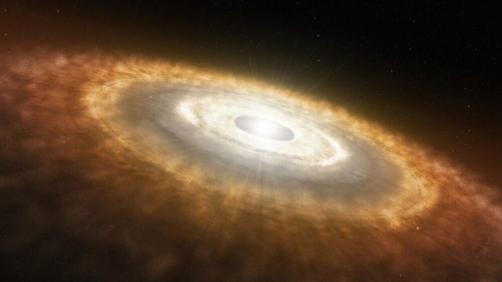rappresentazione artistica di un disco protoplanetario